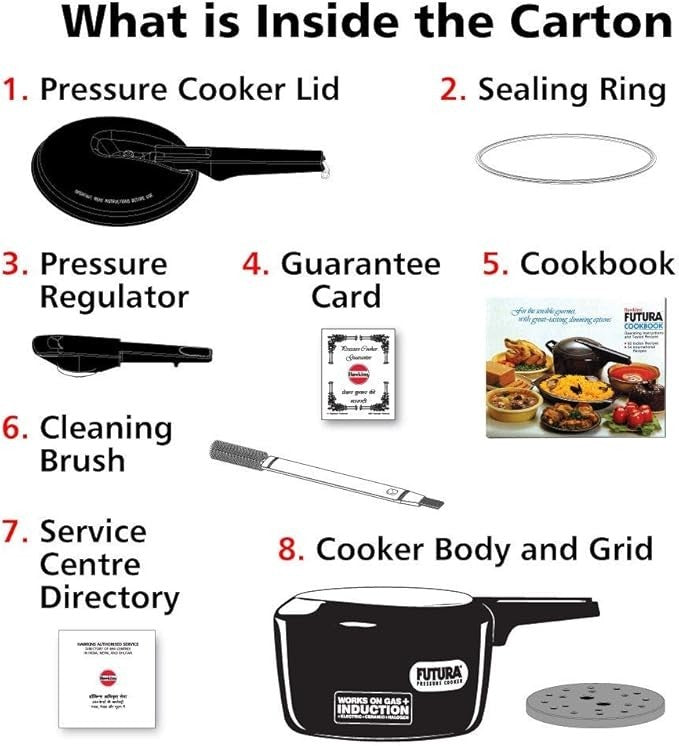Hawkins Futura Pressure Cooker, 3 Litre Capacity INDUCTION
